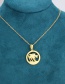 Fashion Gold Color Titanium Steel Hollow Bull-shaped Hollow Necklace