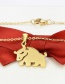 Fashion Gold Color Titanium Steel Smooth Cow Necklace