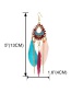 Fashion Color Mixing Alloy Feather Drop Oil Drop Earrings