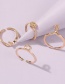 Fashion Gold Color 4-piece Alloy Cross Geometric Ring