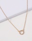 Fashion Gold Color Alloy Diamond Ring Hollow Necklace
