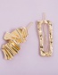 Fashion Gold Color Alloy Geometric Wave Pattern Hollow Hairpin Set