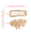 Fashion Gold Color Alloy Geometric Wave Pattern Hollow Hairpin Set