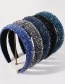Fashion Royal Blue Resin Beaded Crystal Headband