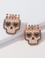 Fashion Gold Color Alloy Pearl Skull Earrings