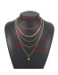 Fashion Gold Color Alloy Multilayer Geometric Awning Star Necklace