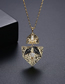 Fashion 18k Geometric Copper And Zircon Fox Necklace