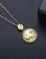 Fashion 18k Copper Inlaid Zircon Round Thin Chain Necklace