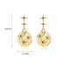 Fashion 18k Copper Inlaid Zircon Round Earrings