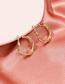 Fashion White K Twisted Copper Gold-plated Geometric Earrings