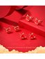 Fashion 03 Love Models Zodiac Calf Love Heart Dripping Copper Gold-plated Earrings