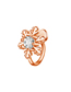 Fashion Rose Gold Snowflake Diamond Ear Clip Without Pierced Ears