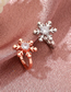 Fashion Rose Gold Snowflake Diamond Ear Clip Without Pierced Ears