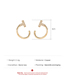 Fashion White K C-shaped Nail Micro-inlaid Zircon Letter Geometric Earrings