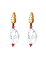Fashion White Turquoise Alloy Geometric Earrings