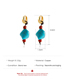 Fashion Blue Turquoise Alloy Geometric Earrings