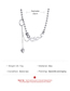 Fashion Silver Color Flame Love Pendant Multilayer Necklace