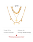 Fashion Kc Gold Star Thick Chain Alloy Letter Multilayer Necklace