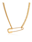 Fashion Kc Gold Brooch Pendant Alloy Hollow Necklace