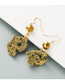 Fashion Gold Color Natural Stone Crystal Bud Crystal Cluster Irregular Earrings