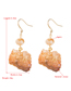 Fashion Gold Color Natural Stone Crystal Bud Crystal Cluster Irregular Earrings