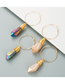 Fashion Color Geometry Long Natural Stone Crystal Bud Handmade Copper Wire Earrings