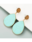 Fashion White Drop-shaped Natural Stone Agate Round Crystal Bud Long Earrings