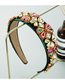 Fashion Color Diamond-studded Geometric Alloy Wide-brimmed Headband