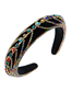 Fashion Black Flannel Chain Diamond-studded Geometric Sponge Headband