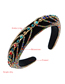 Fashion Black Flannel Chain Diamond-studded Geometric Sponge Headband