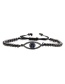 Fashion Gun Black Micro-inlaid Zircon Eye Cutout Adjustable Bracelet