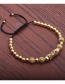 Fashion Gold Color Micro-inlaid Zircon Diamond Ball Braided Adjustable Bracelet