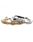 Fashion White Gold Crown Micro-set Zircon Crown Braided Adjustable Bracelet
