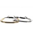 Fashion White Gold Strip Micro-inlaid Zircon Long Woven Adjustable Bracelet