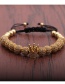 Fashion Rose Gold Crown Micro-inlaid Zircon Diamond Ball Crown Braided Adjustable Bracelet