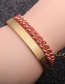 Fashion Red Drip Bracelet Roman Alphabet Copper Drip Oil Stainless Steel Bracelet Set