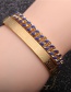 Fashion Color Bracelet Set Roman Alphabet Copper Drip Oil Stainless Steel Bracelet Set