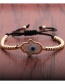 Fashion Bead Chain Black Rope Copper Inlaid Zircon Palm Eye Bracelet