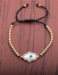 Fashion Bead Chain Black Rope Copper Inlaid Zircon Palm Eye Bracelet