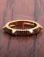 Fashion Color Zirconium Open Ring Copper Inlaid Zircon Rivet Open Ring