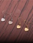 Fashion Gold Color Heart Titanium Steel Peach Heart Copper Gold-plated Earrings