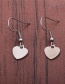 Fashion Steel Peach Heart Titanium Steel Peach Heart Copper Gold-plated Earrings