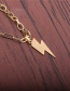 Fashion 70cm Hybrid Chain Titanium Steel Copper Chain Stainless Steel Lightning Pendant Necklace