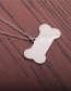 Fashion Steel Color Titanium Steel Stainless Steel Dog Tag Pendant Necklace