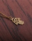 Fashion Gold Color Titanium Steel Stainless Steel Palm Pendant Necklace