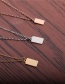 Fashion Rose Gold Chain Gold Color Light Plate Strip A Titanium Steel Mirror Polished Light Plate Long Pendant Necklace