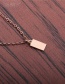 Fashion Rose Gold Chain Gold Color Light Plate Strip A Titanium Steel Mirror Polished Light Plate Long Pendant Necklace