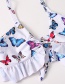 Fashion Printing Butterfly Print Lace-up Swimsuit