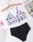Fashion Printing Butterfly Print Lace-up Swimsuit
