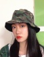 Fashion Polyester Cotton Green Camouflage Double-sided Camouflage Flat-top Fisherman Hat